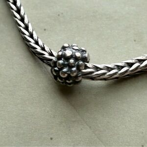 Retired Trollbeads “Berry” Sterling Silver Bead – Organic Textured Design